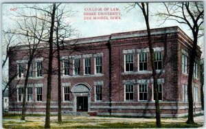 DES MOINES, Iowa IA  Drake University COLLEGE OF LAW 1915    Postcard