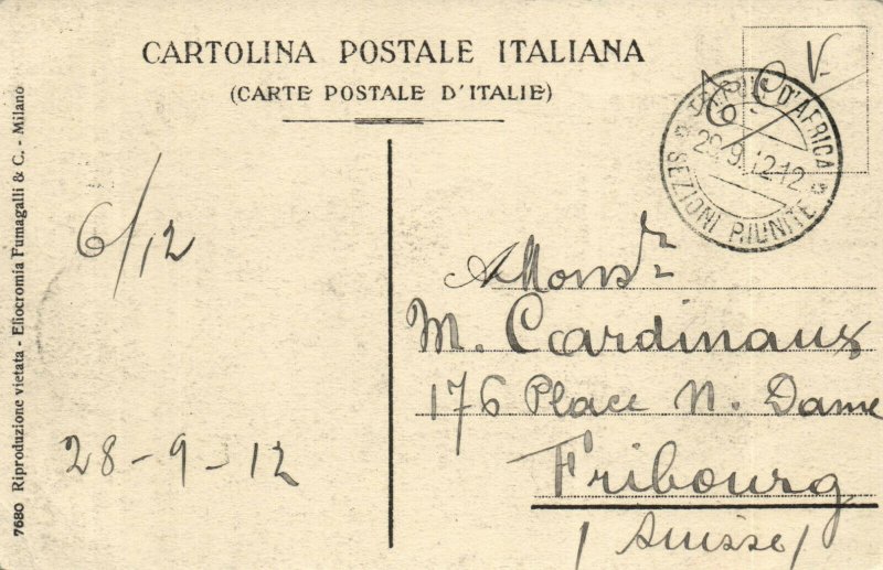 PC CPA LIBIA, TRIPOLI, UNA VIA DI TRIPOLI, 5 OTTOBRE 1911, Postcard (b16630)