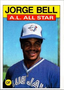 1986 Topps Baseball Card AL All Star Jorge Bell sk10685