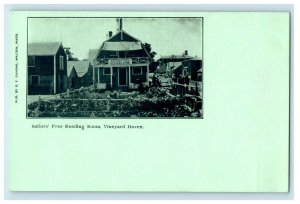 1905 Sailors Free Reading Room Martha's Vineyard Haven Massachusetts MA Postcard