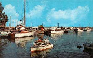 WI, Wisconsin  MILWAUKEE YACHT CLUB  Boats~Dock~Marina  c1960's Chrome Postcard