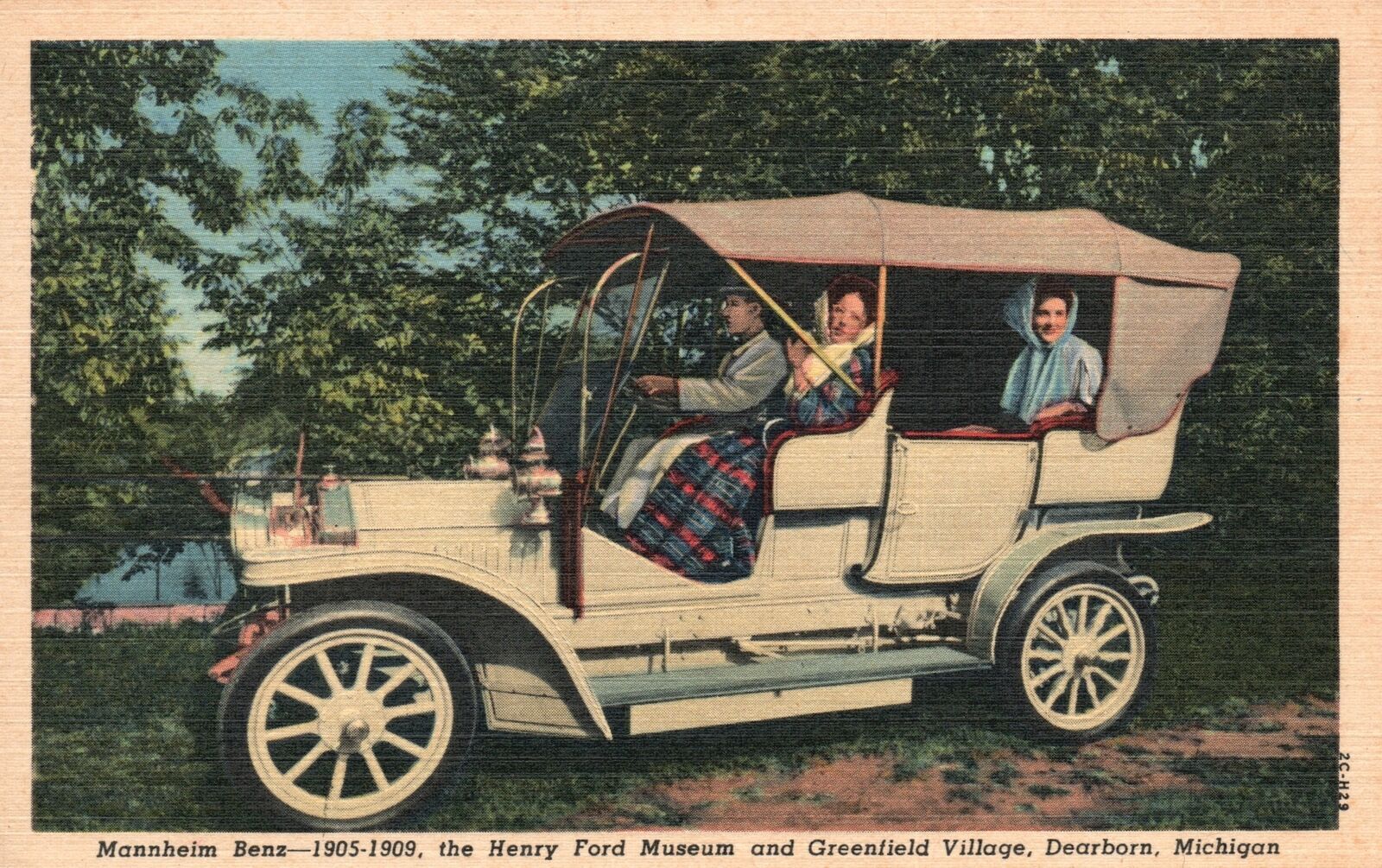 Vintage Postcard Manheim Benz Henry Ford Museum Greenfield Village
