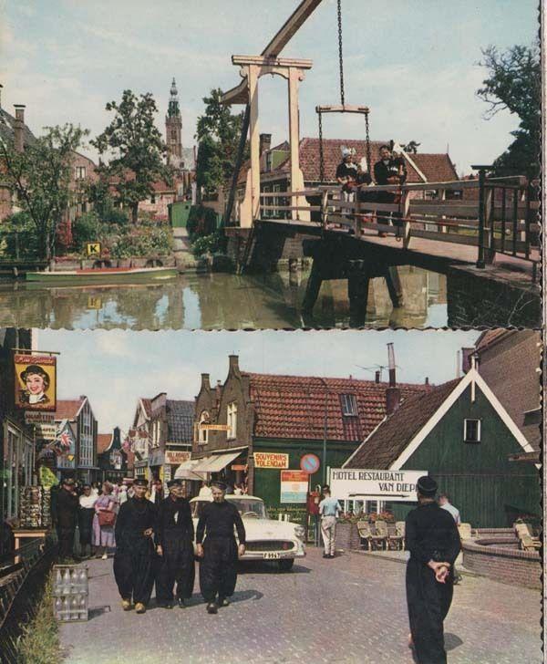 Volendam Souvenir Shop Boat Ship Uniform Milk Bottle Holland Real Photo Postcard