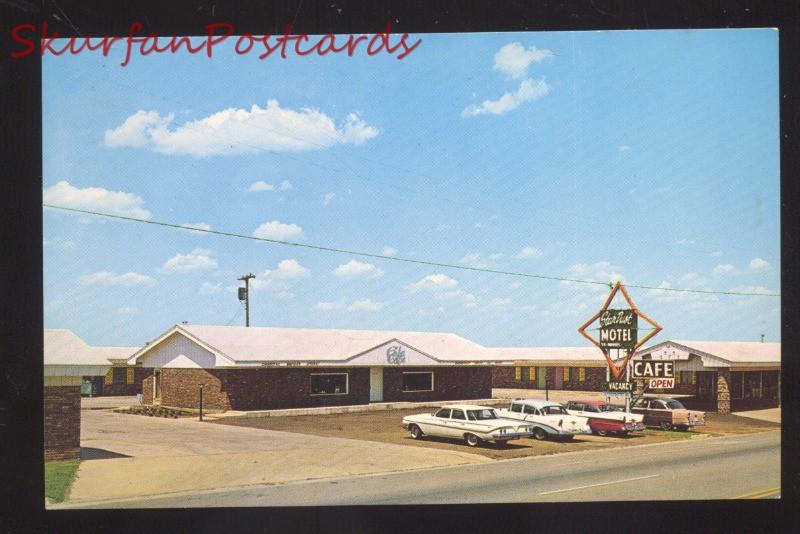 SAYRE OKLAHOMA STARDUST MOTEL 1950's CARS ROUTE 66 ADVERTISING POSTCARD