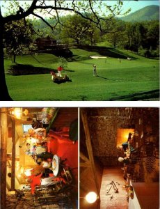 2~Postcards NC, North Carolina SPRINGDALE COUNTRY CLUB Golf Course~Pro Shop~Cafe
