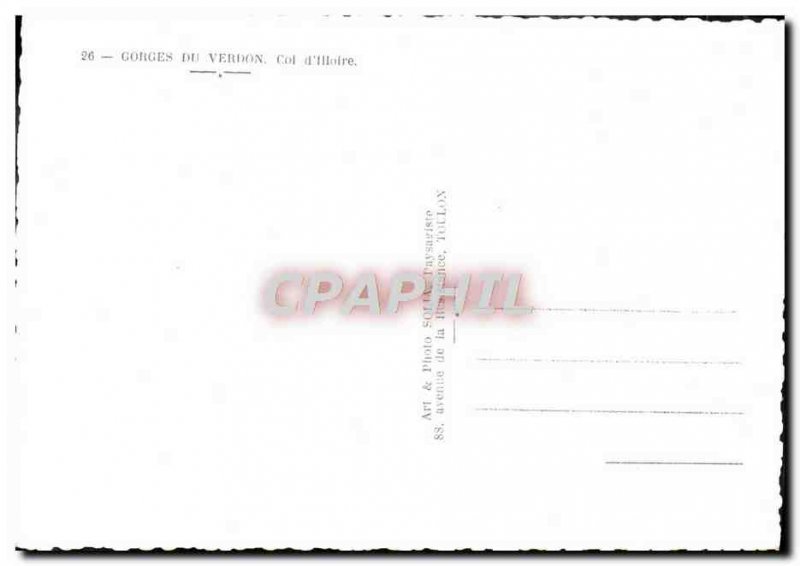 Postcard Modern Gorges Du Verdon Col d & # 39Illoire
