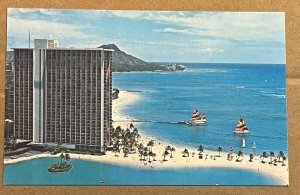 VINTAGE POSTCARD -UNUSED -  HILTON HAWAIIAN VILLAGE, HONOLULU, HAWAII