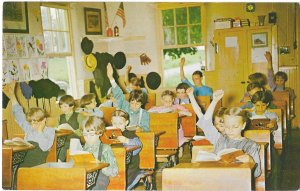 Children Inside an Amish Schoolhouse School Pennsylvania Dutch