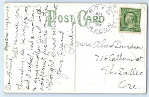 Good Luck Horseshoe Flowers Embossed DPO (1884-1953) Boyd Oregon OR Postcard