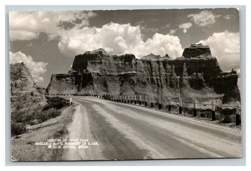 Vintage 1950's RPPC Postcard Cedar Pass the Badlands National Park South Dakota