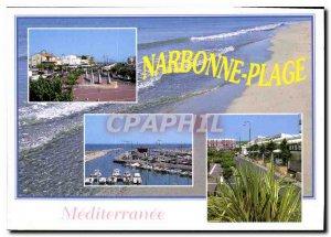 Postcard Modern Beachfront Mediterranee Narbonne Aude