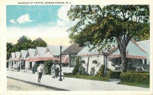 Avenue of Tents 1920s OCEAN GROVE NEW JERSEY Union News postcard 3660