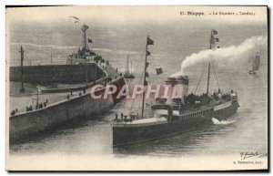 Postcard Old Boat Dieppe steamer Thames