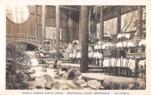 Brookdale California Lodge Interior Real Photo Antique Postcard K79633