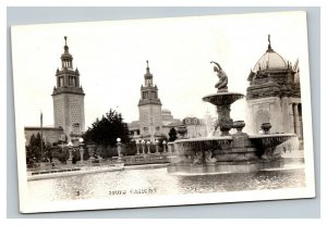 Vintage 1900's RPPC Postcard Panama Pacific Exposition South Gardens Fountain