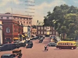 Postcard  1941 View of Washington Square in Newport, RI.    X3