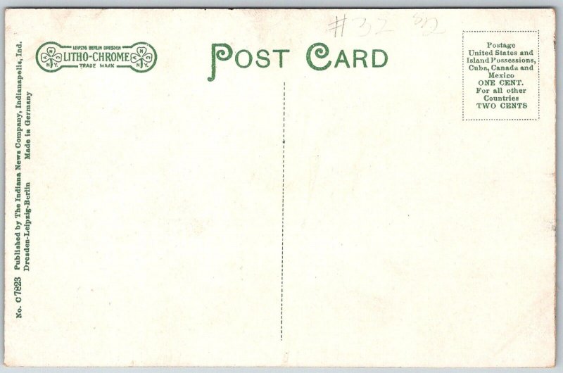 Indianapolis Indiana c1910 Postcard River Avenue Bridge