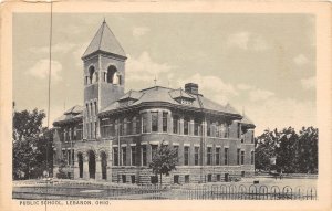 J44/ Lebanon Ohio Postcard c1910 Public School Building 126