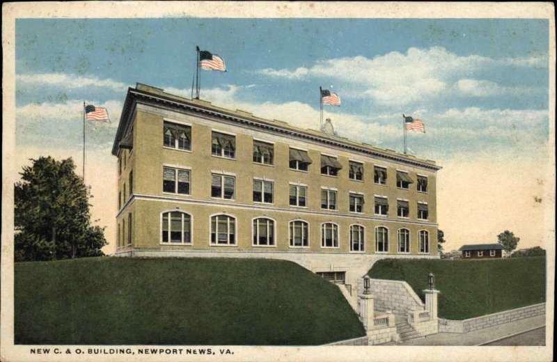 Newport News Virginia VA C&O Building Vintage Postcard
