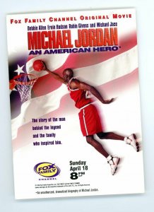 1999 Michael Jordan Postcard In Flight Fox Family Channel An American Hero Ex