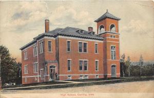 F6/ Corning Iowa Postcard 1908 High School Building 2