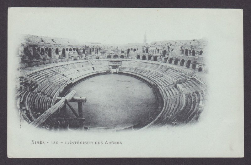 FRANCE, Postcard RPPC, Nîmes, Inside The Arena