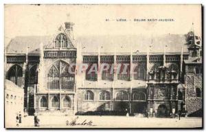 Old Postcard Liege Eglise Saint Jacques