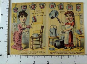 Scourene The Simonds Soap Co Big Headed Lovely Ladies Cleaning Kitchen Pots #K