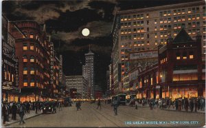 The Great White Way New York City Vintage Postcard C063