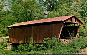 Covered Bridge Spanning Shade Creek Near Bucks Lake Ohio