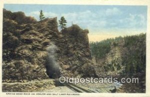 Sphinx head Rock, Salt Lake Railroad, Utah, UT USA Trains, Railroads Unused l...