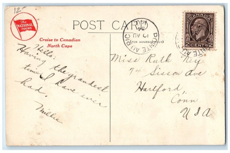 1934 Anchor Line TSS Transylvania Canadian North Cape Vintage Antique Postcard