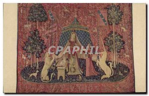 Postcard Old tapestry called the Lady and the Unicorn Cluny Museum Paris