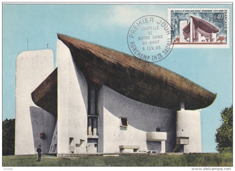 RONCHAMP, Haute Saone, France; Chapelle de Notre-Dame du Haut, PU-1965