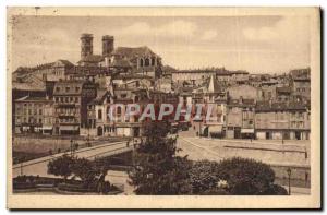 Old Postcard Verdun panoramic view and instead Chevert