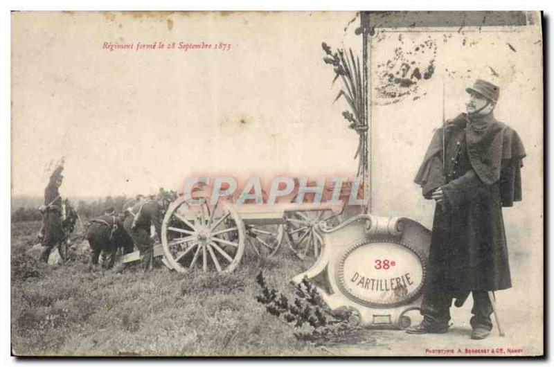 Postcard Old Army 38th Regiment d & # 39artillerie