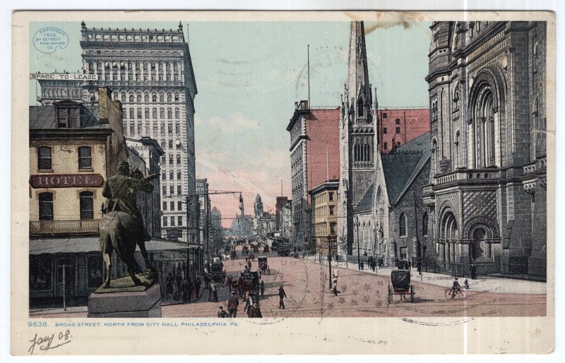 Philadelphia, Pa, Broad Street, North From City Hall