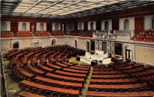 Washington DC c1910 Postcard Hall of Representatives Capitol Building Interior