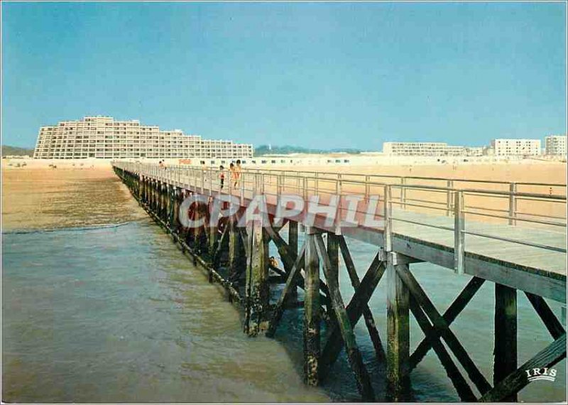 Modern Postcard Saint Jean de Monts (Vendee) the Pier and the Beach