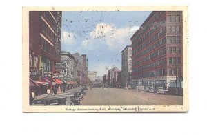 Vintage Cars, Portage Avenue Looking East, Winnipeg Manitoba, Used 1938