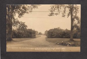 VT Allanwood Inn Lake Champlain Burlington Vermont Real Photo RPPC Postcard