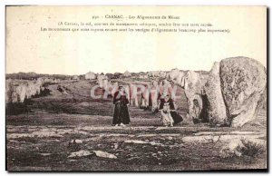 Old Postcard Carnac alignments Menec