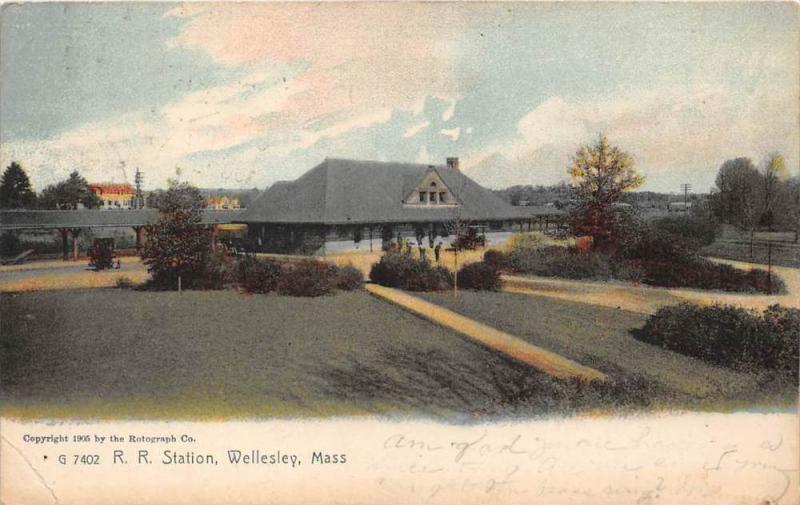 25944 MA, Wellesley 1908, R.R. Station, No. G 7402