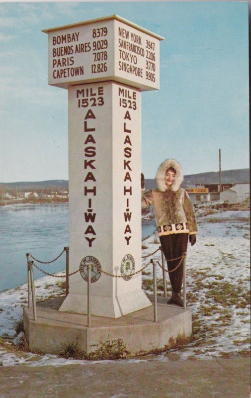 Alaska Fairbanks Alaska Hiway Marker sk2987