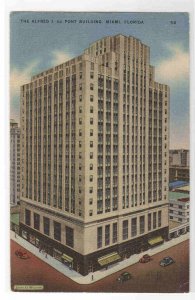 Du Pont Building Miami Florida 1943 linen postcard