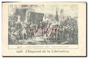 Old Postcard The 1918 Volunteer enlistment The Loan of Liberation