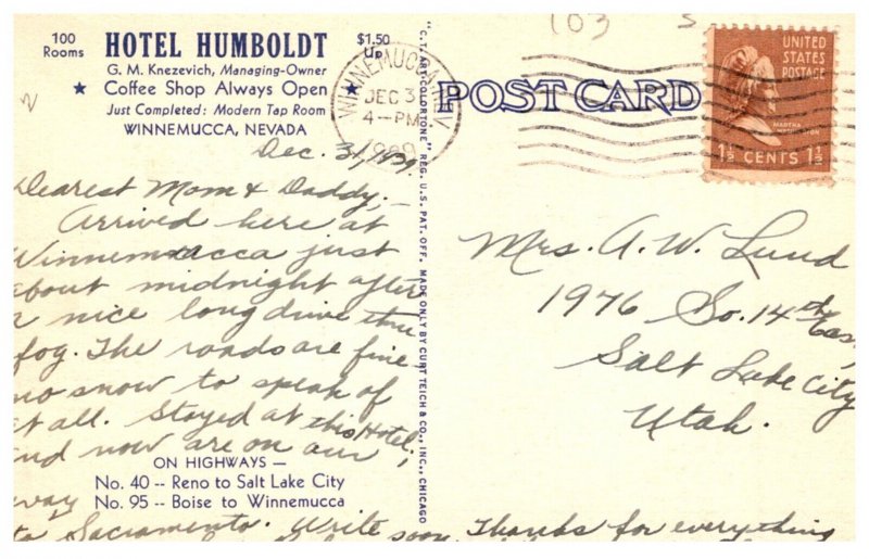 Nevada  Winnemucca  Hotel Humboldt