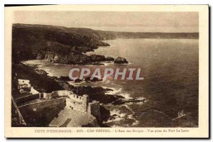 Old Postcard Cote d'Emeraude Cape Frehel L Anse des Sevigne View from Fort La...