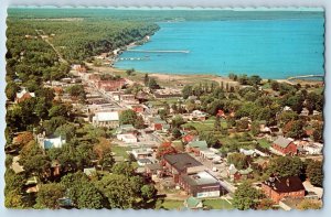 Wiarton Canada Postcard Bird's Eye View of Gateway to Bruce Peninsula c1950's