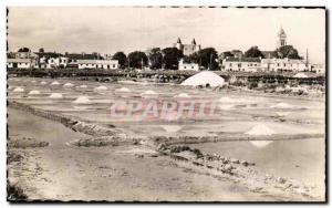 Postcard Modern Noirmoutier Salt marshes near the port